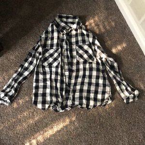 arizona - black and white plaid flannel
